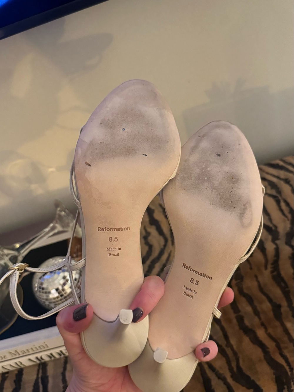 Reformation Cream Slingback Sandals - Picture 7 of 7